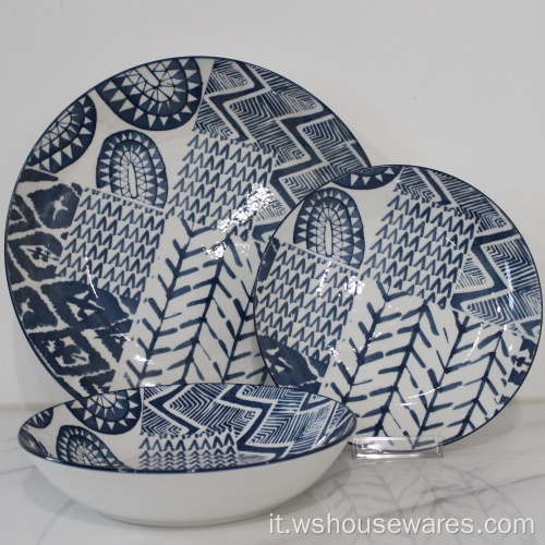 All&#39;ingrosso western pad stampa stoviglie in ceramica colorata